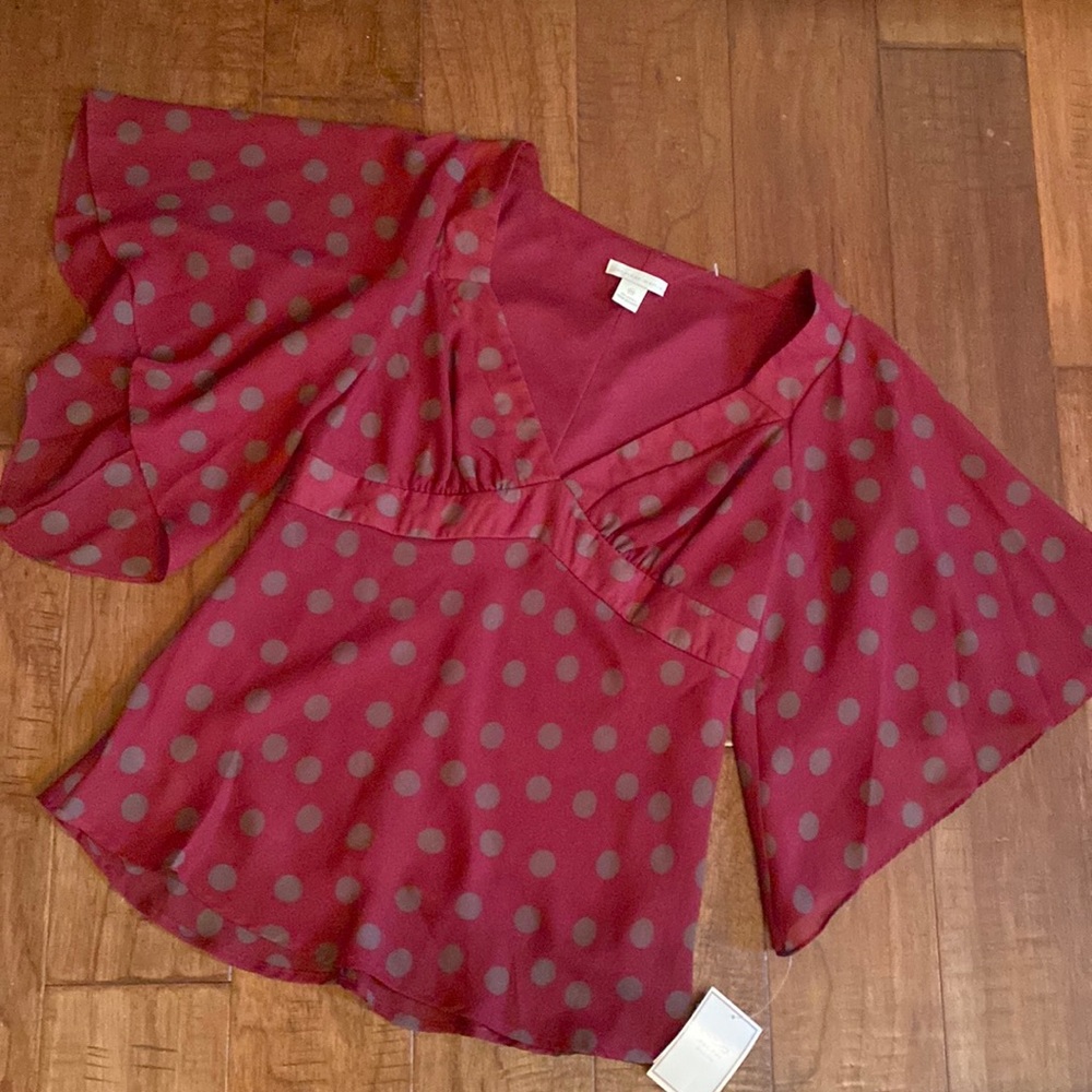 NWT Jonathan Martin Polka Dot Top M